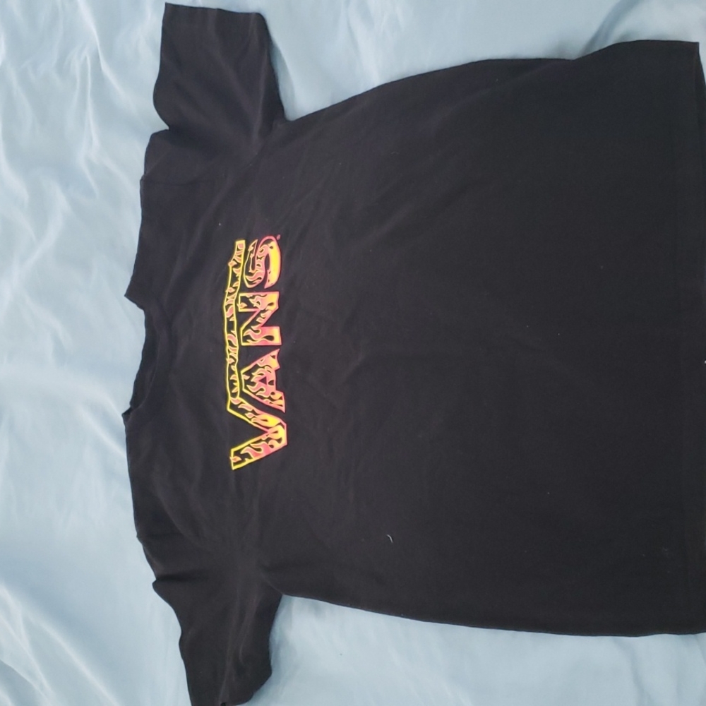 Boys black Vans tshirt. Size Large
